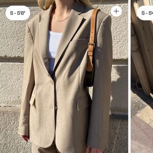 Djerf Avenue Forever Blazer in Oat